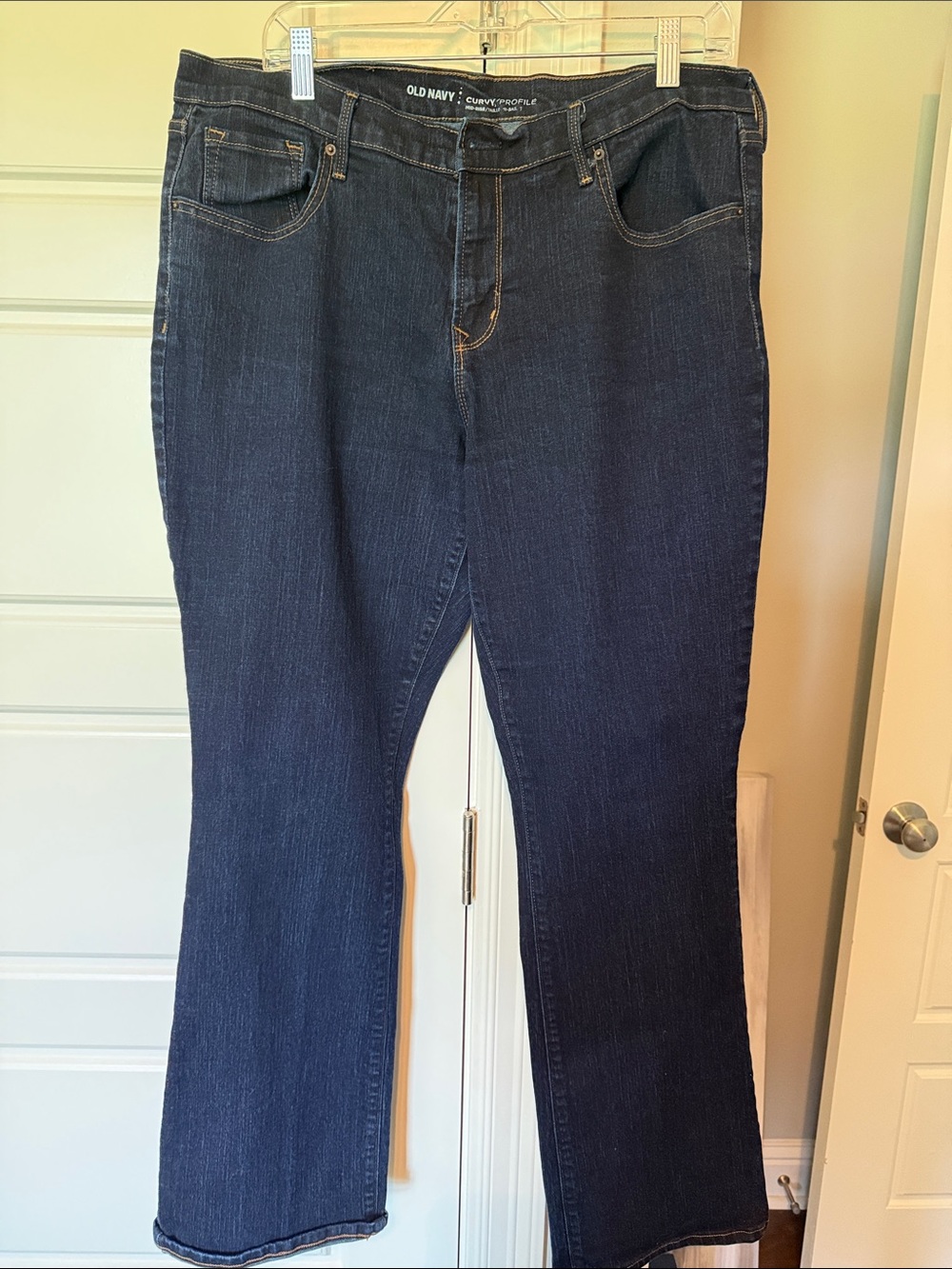 Old Navy Women's Boot-Cut Jeans in Dark Blue Wash